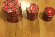 3 Beautiful Metal Tins with Christmas theme