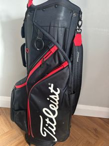 Titleist Cart Bag Black - Black - Red