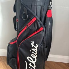 Titleist Cart Bag Black - Black - Red