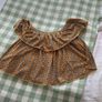 topshop off shoulder mustard patterned top size 8 Image 9