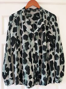 Size 12 Black/Grey&Green Shirt by Comma