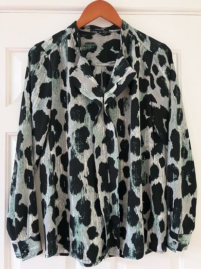 Size 12 Black/Grey&Green Shirt by Comma