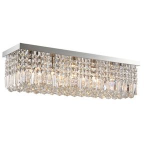 Modern Crystal Ceiling Light Square Chandelier for Home Office Hotel Silver (FREE POSTAGE)