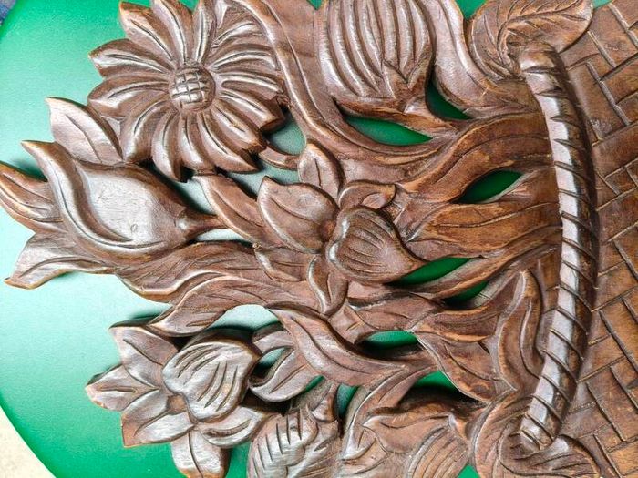 Decorative Wood Carved Wall Plaque