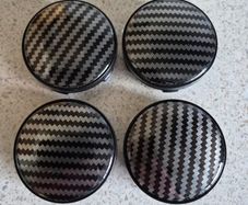 Carbon fiibre look centre caps (60mm) FREE POST