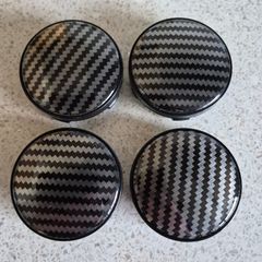 Carbon fiibre look centre caps (60mm) FREE POST