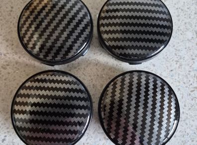 Carbon fiibre look centre caps (60mm) FREE POST