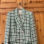 Chanel Style Zara Jacket. Ladies Size Medium Green & Cream Check. Excellent Condition Image 3