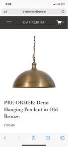 brass pendant light from Eaton and boru
