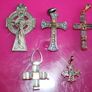 Collection of 5 Crosses Jesus Christian Onyx Zirconia Others 5cm , 3,5cm Image 2