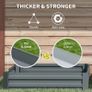 Set of 2 291L Raised Garden Bed, Elevated Galvanised Planter Box for Flowers, Herbs, 100x100x30cm, Dark Grey Image 4
