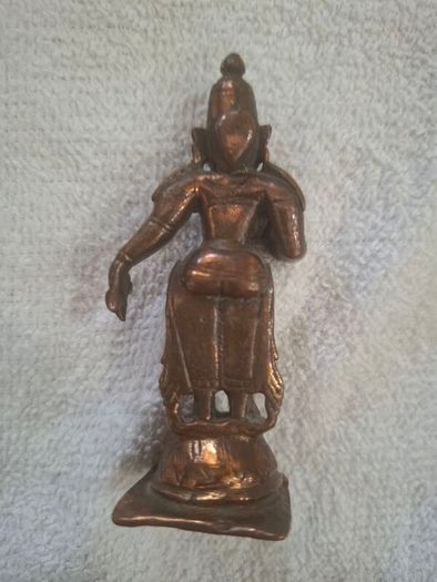Vintage Miniature Bronze Statue