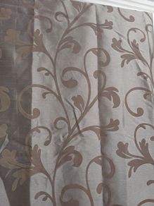 90 inch drop living room curtains with tie backs and cushion covers