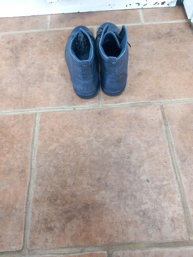 Ecco Navy Soft Leather Laced Boots S42