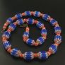 Vintage Venetian Style Chevron Tade Glass Beads Necklace Image 6