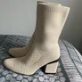 Size 4 Cream Stock ankle boots Image 4