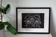 Vintage Australian Aboriginal design by artist Lewis Burns