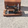 Victorian German Hand Crank Sewing Machine with Original Case Image 2