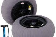 16" Replacement Sand Tires, TPU Cart Tires for Kayak Dolly, Canoe Cart and Buggy with Free Air Pump, 2-Pack