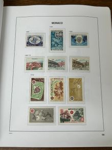 Stamp Collection Monaco 1970-1979 Pages DAVO