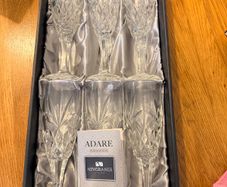 Newgrange Crystal Champagne Flutes Set of 6, Boxed
