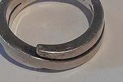 Heavy Fossil sterling silver ring
