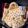 Designer inspired Polka Dots Fur bag Image 3