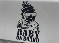 main image for ad Cool Baby On Board Cool Dude Sticker for car decal vinyl