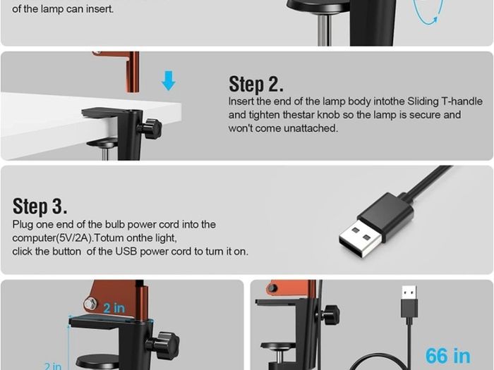 LED Desk Lamp Clamp - Swing Arm Desk Lamps for Study - Eye-Caring LED Desk Light - 3 Light Modes x 10 Brightness Levels - 12W - Rose Gold Black (FREE POSTAGE)