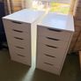 2x IKEA Alex Drawers White Image 3