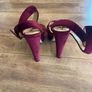 high hill platformed velvet sandals Image 4