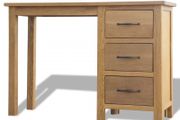 Desk with 3 Drawers 106x40x75 cm Solid Oak Wood
