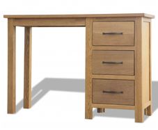Desk with 3 Drawers 106x40x75 cm Solid Oak Wood