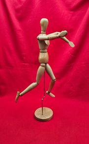 Old Wooden Mannequin , Cool Decoration , 45 cm tall