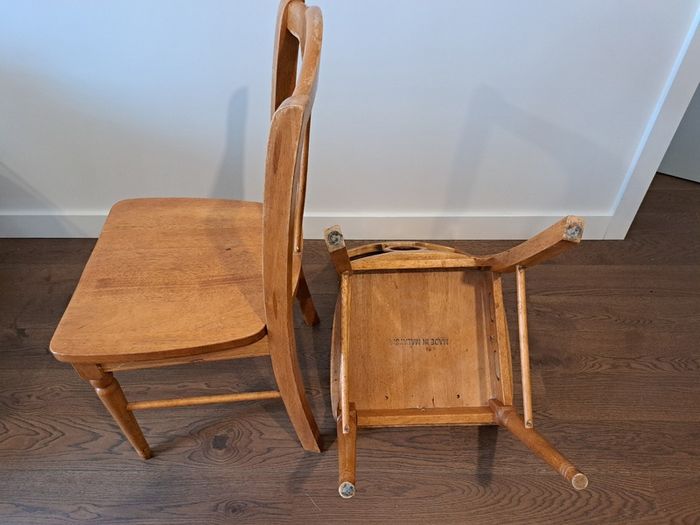 4 x Malaysian oak chairs