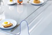 Protector 2mm Clear PVC Wipeable Clean Table Cloth Cover Odorless Waterproof Tablecloth for Home Kitchen 31.4  55.1 Inch Transparent,80 140cm