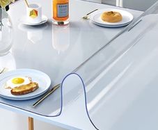 Protector 2mm Clear PVC Wipeable Clean Table Cloth Cover Odorless Waterproof Tablecloth for Home Kitchen 31.4  55.1 Inch Transparent,80 140cm