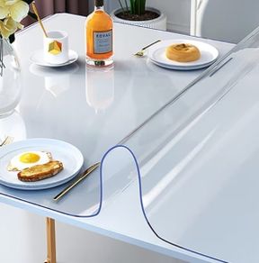 Protector 2mm Clear PVC Wipeable Clean Table Cloth Cover Odorless Waterproof Tablecloth for Home Kitchen 31.4  55.1 Inch Transparent,80 140cm