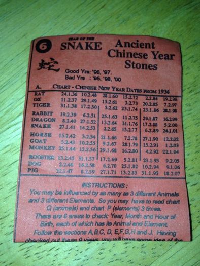 Ancient Chinese Year Stones Necklace