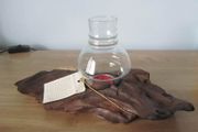 Design Candle Holder with Wooden &amp; Glass Stand