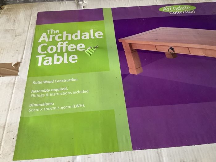 New solid wood coffee table