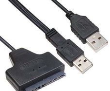 SATA to USB Cable USB 2.0 to Sata 7+15 22 Pin Adapter External USB Power Supply For 2.5'' Ssd Hdd Hard Disk Drive HDD Converter