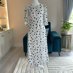 Brand-new Ladies White & Black Polka Dot Dress from River Island