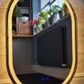 LED Bathroom Mirror Gold Demister Antifog Touch Image 4