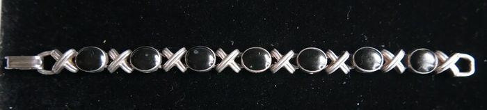 Vintage Black Onyx Gemstone Handmade  Silver Jewelry Bracelet