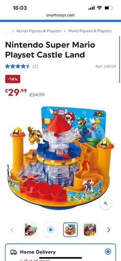 Nintendo super mario playset castle land
