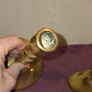 Matching pair of Solid Brass Twisted Candle Holders Image 4