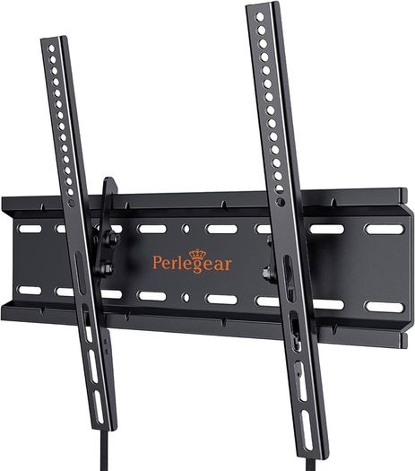 FREE P&P TV Wall Bracket for 26-60 inch TVs up to 52kg, Sturdy Tilt TV Bracket with VESA 75x75-400x400mm, 55 Inch Slim Wall Mount with Safe Pull Strings