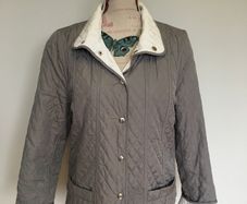 Ladies reversible grey - white jacket