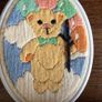 Vintage Teddy bear tapestry Oval wall hanging nursery cottagecore Image 5
